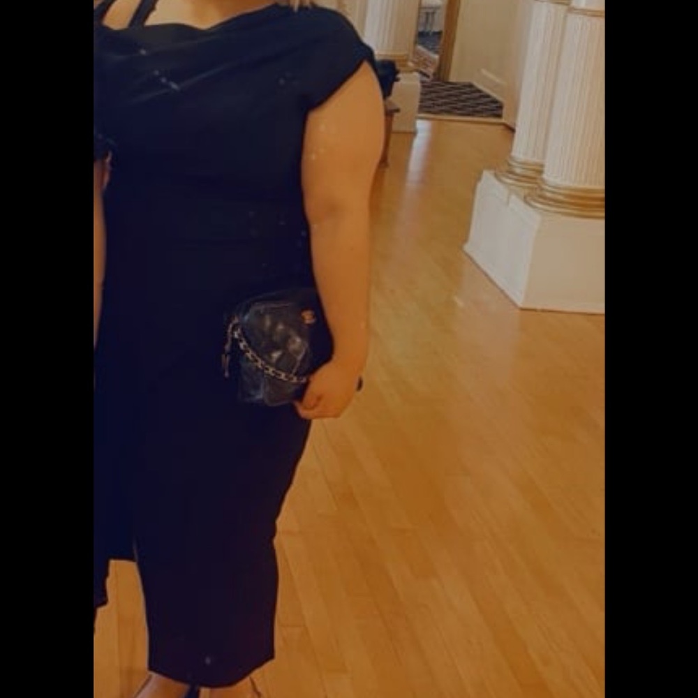 City Chic Black One-Shoulder Dress - Picture 3 of 3